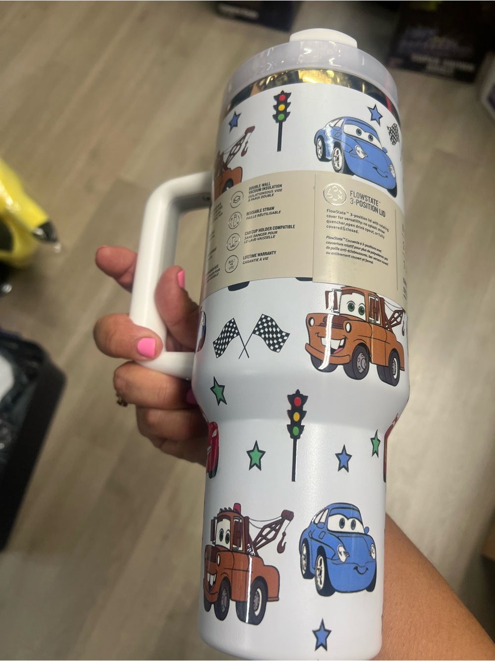 Stanley White Kids Travel Mug with Cars Characters - Picture 7 of 11